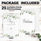 Greenery Baby Shower Invitations- Oh Boy- 25 Double Sided Fill In Invite Card   