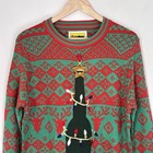 Tipsy Elves Holiday Ugly Christmas Sweater Wine Lights Festive Men s Medium H74