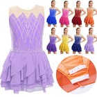 Us Kids Sleeveless Skirted Leotard Gymnastics Figure Skating Lyrical Dance Dress