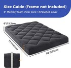 6  Full Size Pillow Top Futon Mattress frame Not Included   Gel Memory Foam