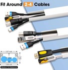 87in Cord Hider Kit Paintable Cable Raceway For Wall Mount Tv Wire Covers 6 Pcs 