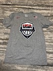 Nike 2016 Team Usa Basketball Team Olympics Brazil Shirt Roster Gray Size Small