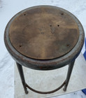 Vintage Krueger Industrial Adjustable Steel Factory Stool Chair Usa