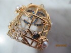 Chanel Charm Zip Pull Gold Tone   Faux Pearls   Cc Logo  1 5 Inch Tall
