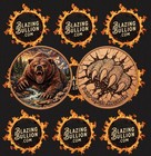 5 Oz Avdp  999 Copper Rage Of The Wild Colorized In Capsule Limited Mintage 
