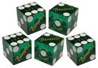 Authentic Binion s Las Vegas Casino Dice Green Polished Set 5 Matching Serial  s