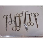 Medical Scissors Vintage Metal Instruments Tweezers Clippers Lot Of 7 Germany