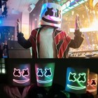 Halloween Led Dj Mask Lifelike Marshmello Mask Breathable Helmet Mask Durable