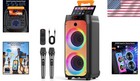 Party Karaoke Machine With Dual Subwoofers   Disco Lights
