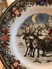 Royal Stafford Christmas Santa Sleigh Reindeer Dinner Plates Set Of 4 Elegant