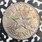 1965 Ghana 50 Pesewas Lot f6578 High Grade  Beautiful 