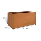 31 5 lx16 wx16 h Corten Steel Planter Metal Garden Planter Rectangular Planters
