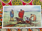 Antique Art 12 Engle Native American Indian Art Postcards 1949 Rare Lot Custer