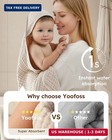 Yoofoss Hooded Baby Bath Towels 2 Pack 100  Muslin Organic Cotton With Hood