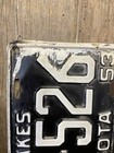 1953 Minnesota License Plates Matching Seven Digit Pair 1-039-526