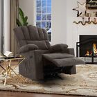 Glider Rocker Recliner Chair Elderly With Massage And Heat Manual Rocking