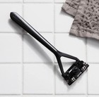 New Nib Original Leaf Shave Triple Blade Pivoting Safety Razor Black