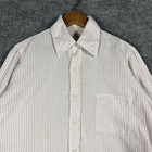 Vintage 60s Saks Fifth Avenue Shirt Mens Size 15 Medium Button Down Striped