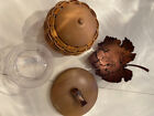 Longaberger Cc Acorn Basket  Lid  Protector And Copper Stand