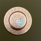 Dollhouse Miniature Vintage Sterling Silver Early Stuart Period Plate   1 12