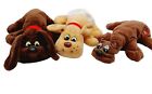 Pound Puppies Tonka Plush Stuffed Animals Dogs Lot Of 5 Tan Brown 