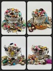 2 Lb Vintage Junk Jewelry Craft Lot Broken Parts Beads Upcycle Mixed Media