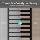 12-bars Towel Warmer Rack 280w Wall Mounted Heated Rack For Bathroom W 3-speeds