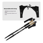 Pair 2 Trekking Walking Hiking Sticks Poles Adjustable 3 Section Anti-shock