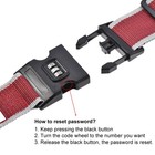 4 X Luggage Straps Suitcase Belts With Buckle Combination Lock 2mx5cm Red Gray