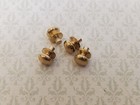 Dollhouse Tiny Brass Gold Knobs Metal For Door Or Drawer Pulls Set Of 4 1 12