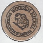 Hoyt  District 8 Representative  Election Token  Smiley  Buffalo Wooden Nickel