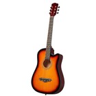 Sunset Color 38-inch Acoustic Guitar W picks Strings Capo Case Tuner And Strap