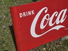 Vintage Coca Cola Large Metal Sign 5 5 Ft X 2 Ft Porcelain    Original    Great 