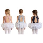 Kids Girls Dance Leotard Princess Ballet Tutu Stage Dress Sleeveless Ruffled