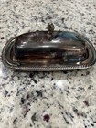 Vintage International Silver Co  Silver Plated Covered Butter Dish