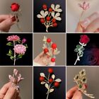 Elegant Diy Bouquet Pearl Crystal Flower Brooch Pin Women Wedding Jewelry Gift