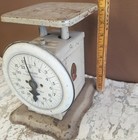 American Steel Products Co  Vintage 24 Lb Kitchen Scale Works Chippy Paint
