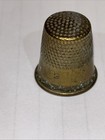 Antique Gold Tone Brass Thimble For Hand Sewing - Marked  9   