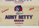 Vintage 1950s Advertising Bread Display Aunt Betty s Bread Weatherford  Tx