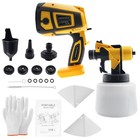 1400ml Cordless Paint Sprayer  For Dewalt 20v Battery Handheld Paint Gun Painter