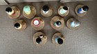 Vintage Korean Wooden Place Card Holders Hand Painted Folk Art Figurines Set 11