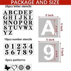 4 Inch Letter Stencils And 4 Number Stencils  White 
