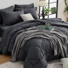 7 Pieces Queen Comforter Set  All Season Reversible Bed In A Bag  Ultra Soft    