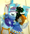 Finished Handmade Bucilla Stocking - Hugs From Above - 18   Precious  Free Ship