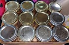 Lot Of 12 Ball Half Pint Mason Glass Jars Wide Mouth 8oz