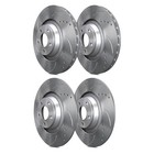 For Honda Civic 22-26 Drilled   Slotted 1-piece Front   Rear Brake Rotor Set
