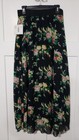 Lularoe Lucy Maxi Skirt M Medium 8 10 Brown Unicorn Black Floral Rose Lined