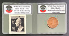 Wwii Era Third Reich Nazi Germany 1943 Heydrich Stamp   1 Reichspfennig Coin
