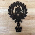 Vintage  Cast Iron Trivet Eagle   Heart Wreath Americana