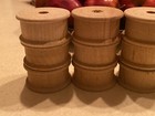 Lot 12 New Old Stock Hand Crafted Wood Spools Bobbins Craft Art Ribbon Thread